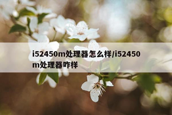 i52450m处理器怎么样/i52450m处理器咋样