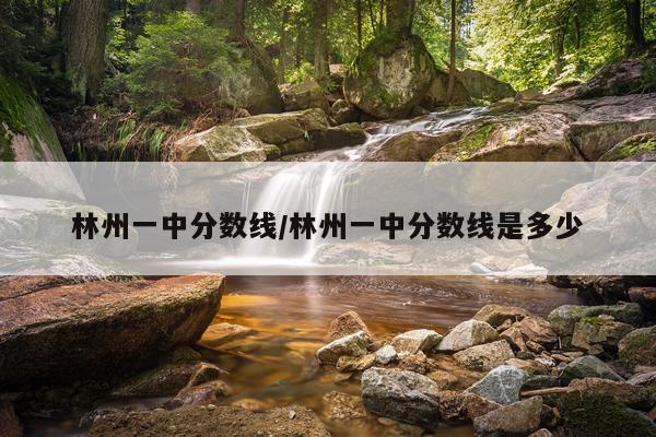林州一中分数线/林州一中分数线是多少