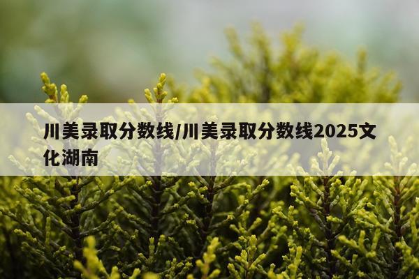 川美录取分数线/川美录取分数线2025文化湖南