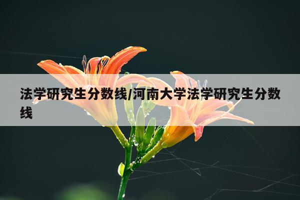 法学研究生分数线/河南大学法学研究生分数线