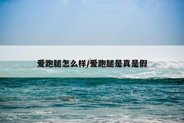 爱跑腿怎么样/爱跑腿是真是假