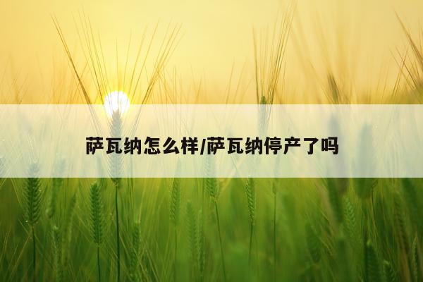 萨瓦纳怎么样/萨瓦纳停产了吗