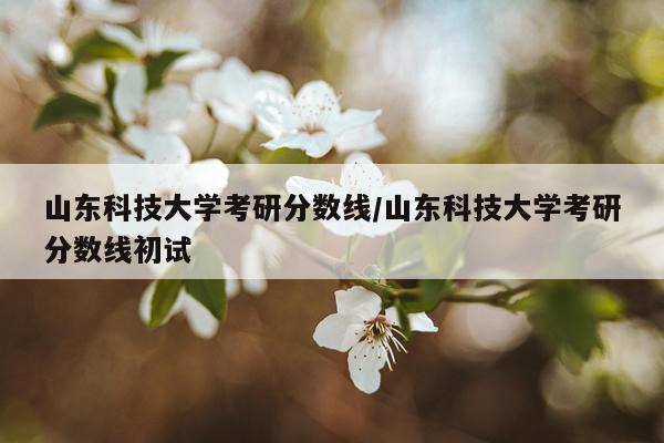 山东科技大学考研分数线/山东科技大学考研分数线初试