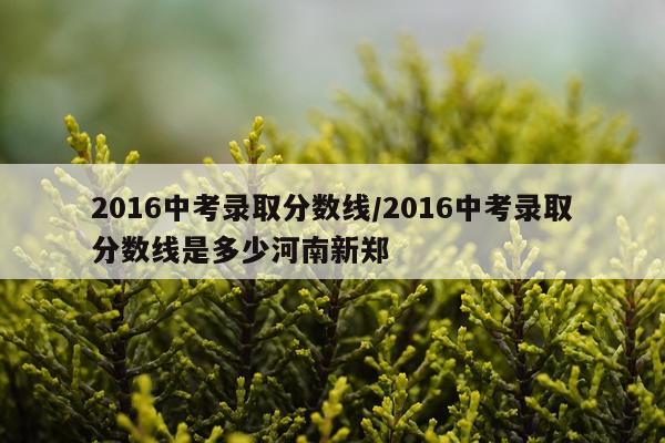 2016中考录取分数线/2016中考录取分数线是多少河南新郑