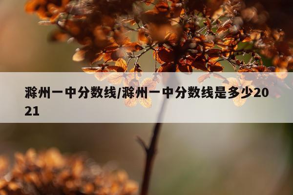 滁州一中分数线/滁州一中分数线是多少2021