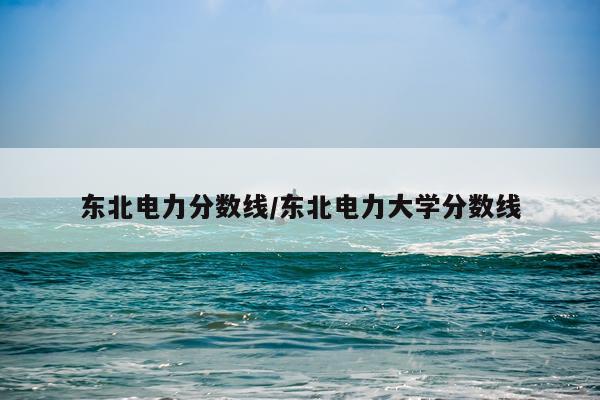 东北电力分数线/东北电力大学分数线