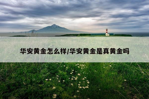 华安黄金怎么样/华安黄金是真黄金吗