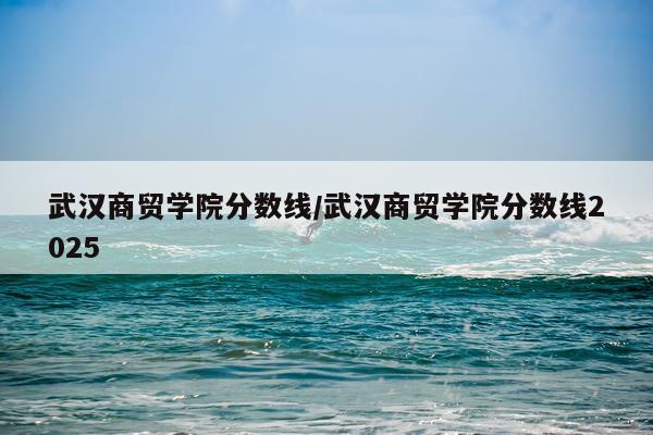 武汉商贸学院分数线/武汉商贸学院分数线2025