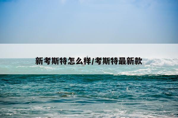 新考斯特怎么样/考斯特最新款