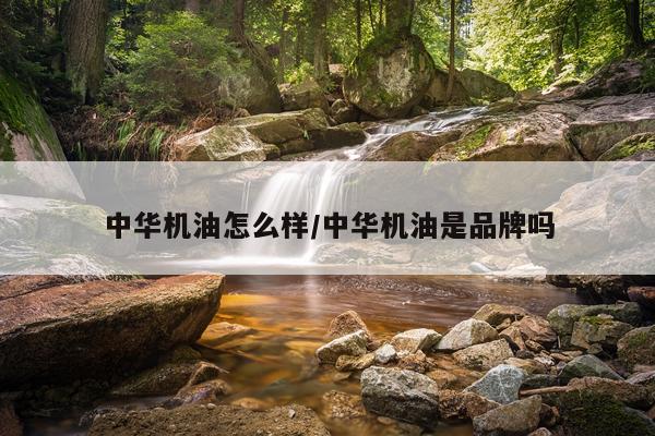 中华机油怎么样/中华机油是品牌吗