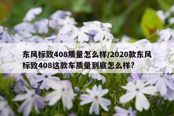 东风标致408质量怎么样/2020款东风标致408这款车质量到底怎么样?