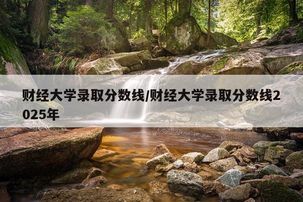 财经大学录取分数线/财经大学录取分数线2025年