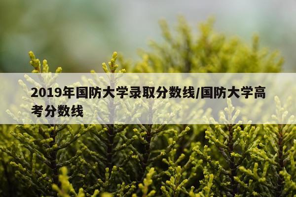 2019年国防大学录取分数线/国防大学高考分数线