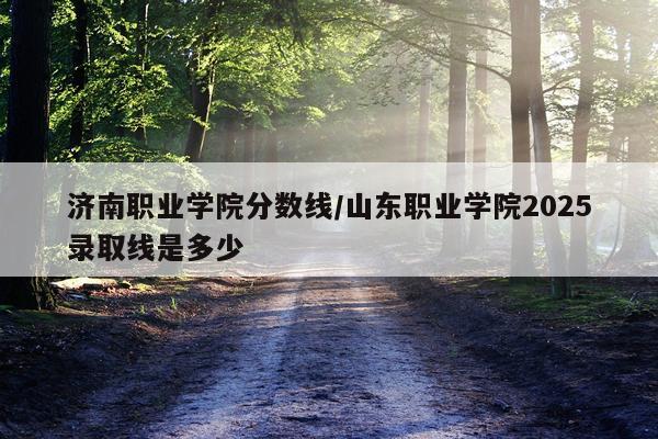 济南职业学院分数线/山东职业学院2025录取线是多少