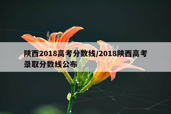 陕西2018高考分数线/2018陕西高考录取分数线公布