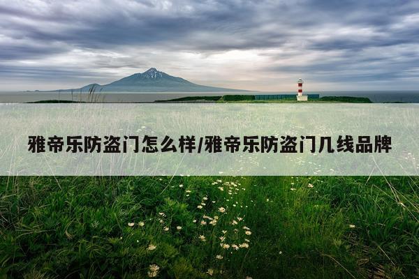 雅帝乐防盗门怎么样/雅帝乐防盗门几线品牌