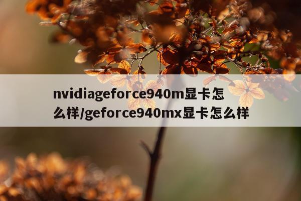 nvidiageforce940m显卡怎么样/geforce940mx显卡怎么样