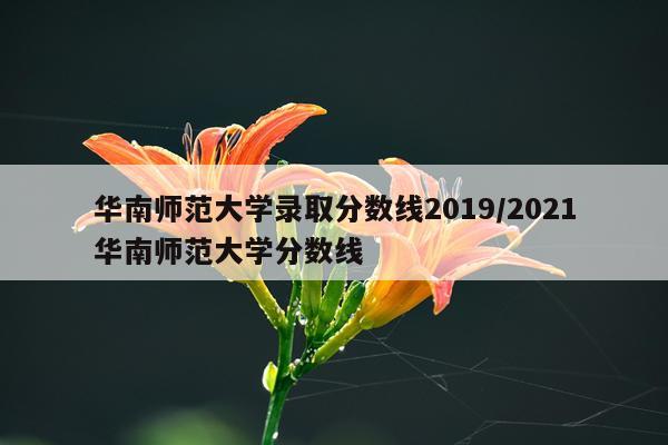 华南师范大学录取分数线2019/2021华南师范大学分数线