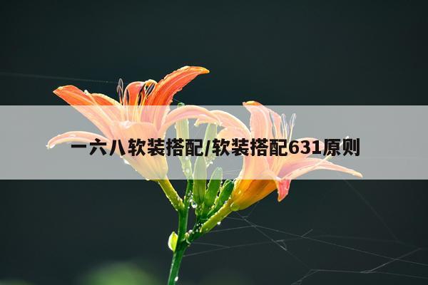一六八软装搭配/软装搭配631原则