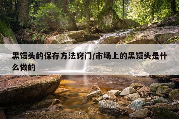 黑馒头的保存方法窍门/市场上的黑馒头是什么做的