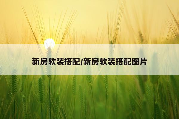 新房软装搭配/新房软装搭配图片