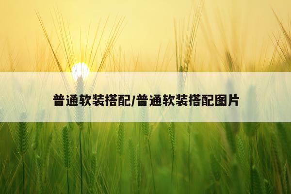 普通软装搭配/普通软装搭配图片