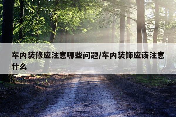 车内装修应注意哪些问题/车内装饰应该注意什么