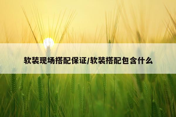 软装现场搭配保证/软装搭配包含什么