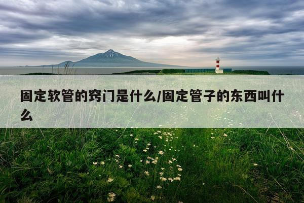 固定软管的窍门是什么/固定管子的东西叫什么