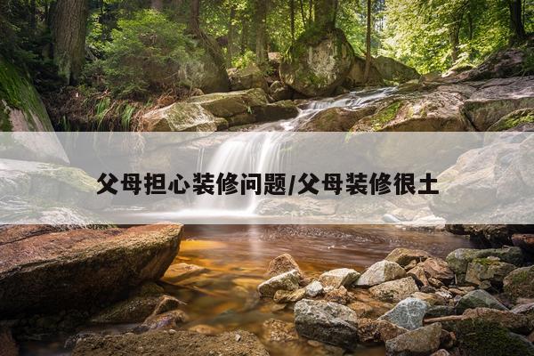 父母担心装修问题/父母装修很土