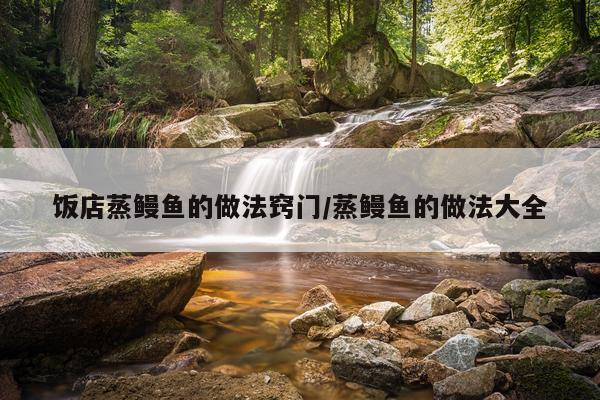 饭店蒸鳗鱼的做法窍门/蒸鳗鱼的做法大全