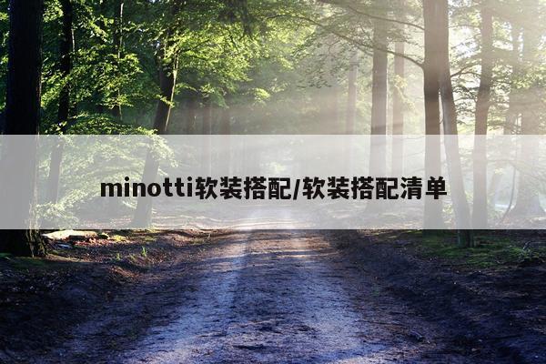 minotti软装搭配/软装搭配清单