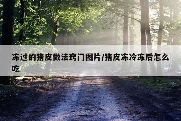 冻过的猪皮做法窍门图片/猪皮冻冷冻后怎么吃