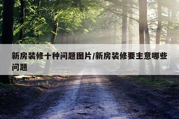 新房装修十种问题图片/新房装修要主意哪些问题