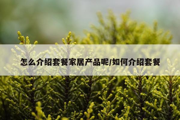 怎么介绍套餐家居产品呢/如何介绍套餐