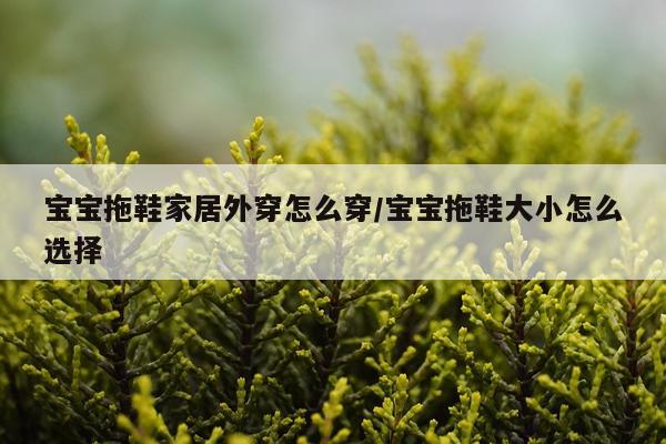 宝宝拖鞋家居外穿怎么穿/宝宝拖鞋大小怎么选择