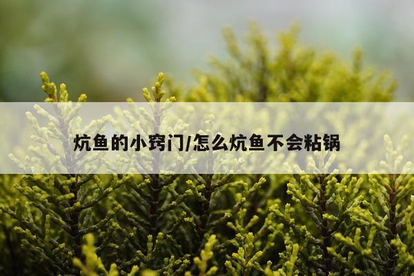 炕鱼的小窍门/怎么炕鱼不会粘锅