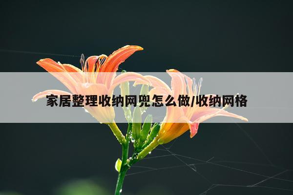 家居整理收纳网兜怎么做/收纳网格