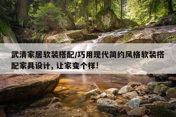 武清家居软装搭配/巧用现代简约风格软装搭配家具设计, 让家变个样!
