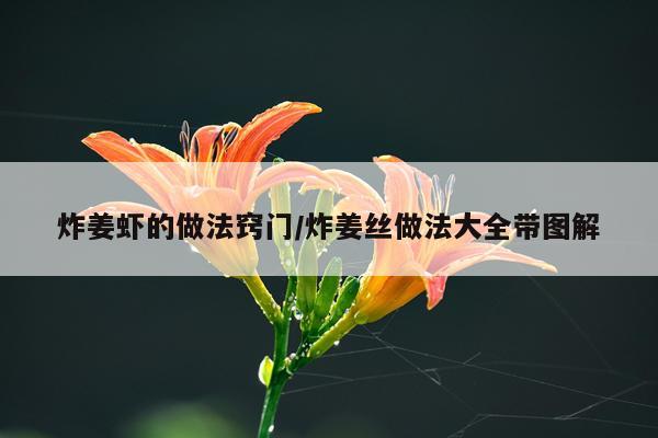 炸姜虾的做法窍门/炸姜丝做法大全带图解