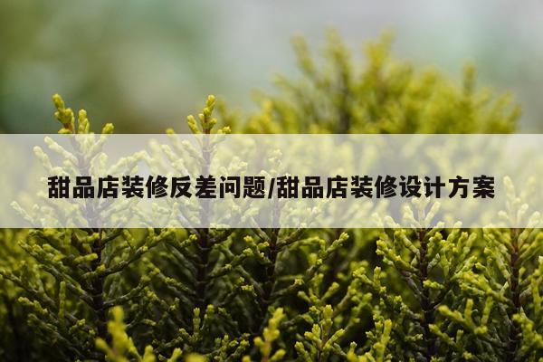 甜品店装修反差问题/甜品店装修设计方案