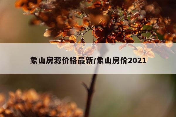 象山房源价格最新/象山房价2021