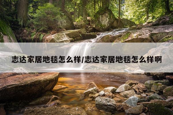 志达家居地毯怎么样/志达家居地毯怎么样啊