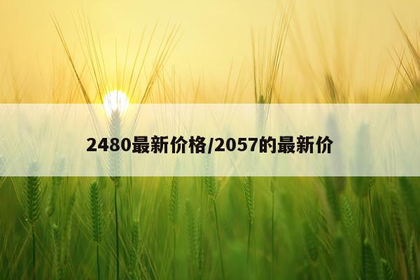 2480最新价格/2057的最新价