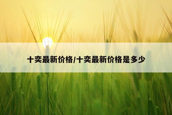 十奕最新价格/十奕最新价格是多少