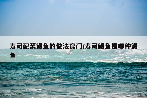 寿司配菜鳗鱼的做法窍门/寿司鳗鱼是哪种鳗鱼