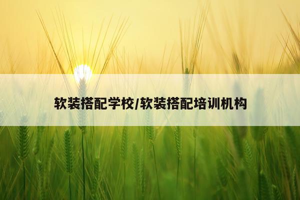 软装搭配学校/软装搭配培训机构