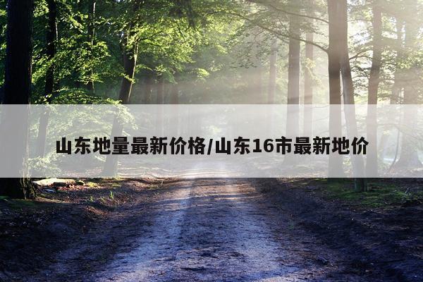山东地量最新价格/山东16市最新地价