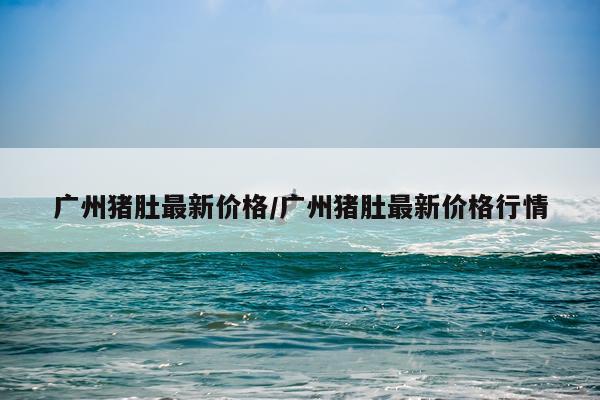 广州猪肚最新价格/广州猪肚最新价格行情