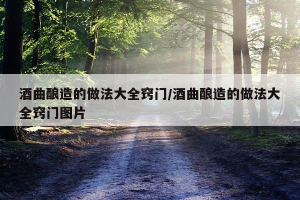 酒曲酿造的做法大全窍门/酒曲酿造的做法大全窍门图片